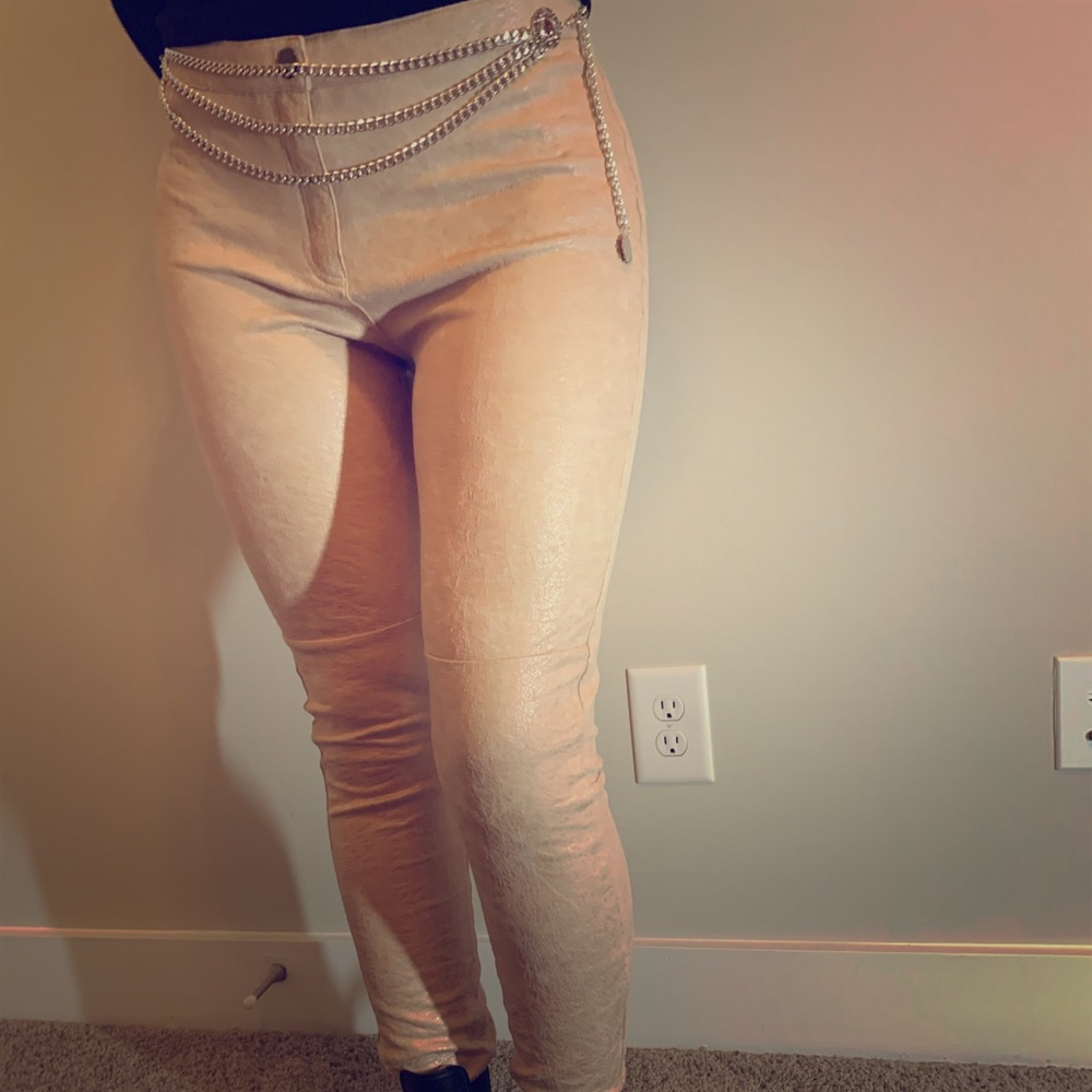 Blush Pink suede like pants